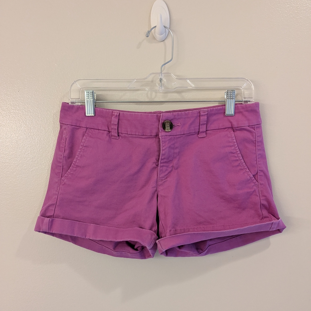 American Eagle Outfitters Pink Bermudas with Rolled Hem